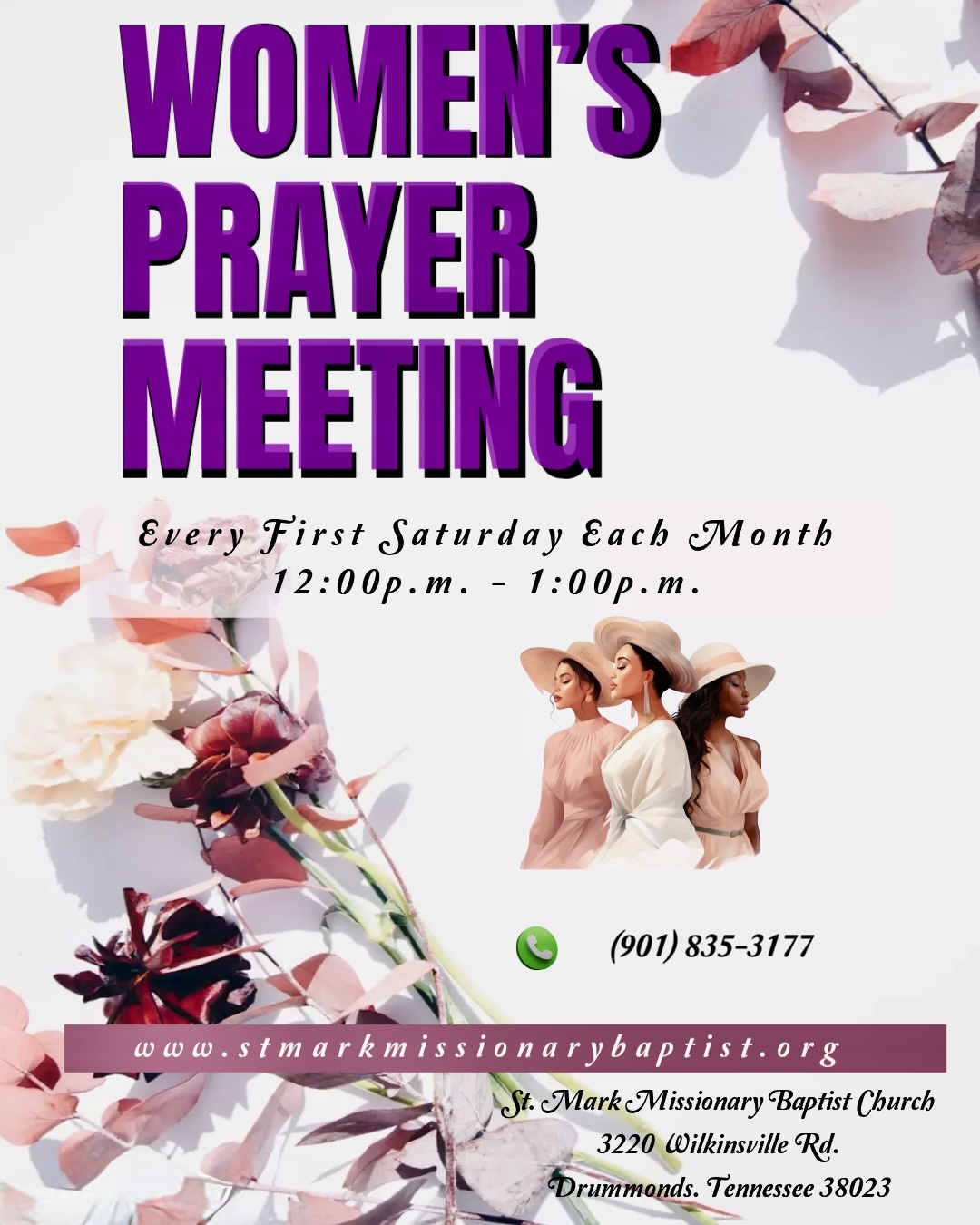 Floral Ladies women prayer meeting event flye - Made with PosterMyWall-2